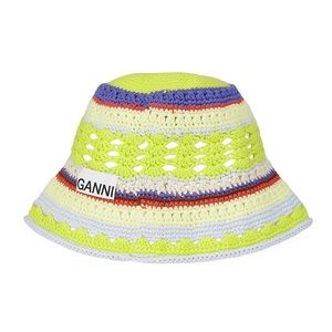Ganni crochet bucket hat